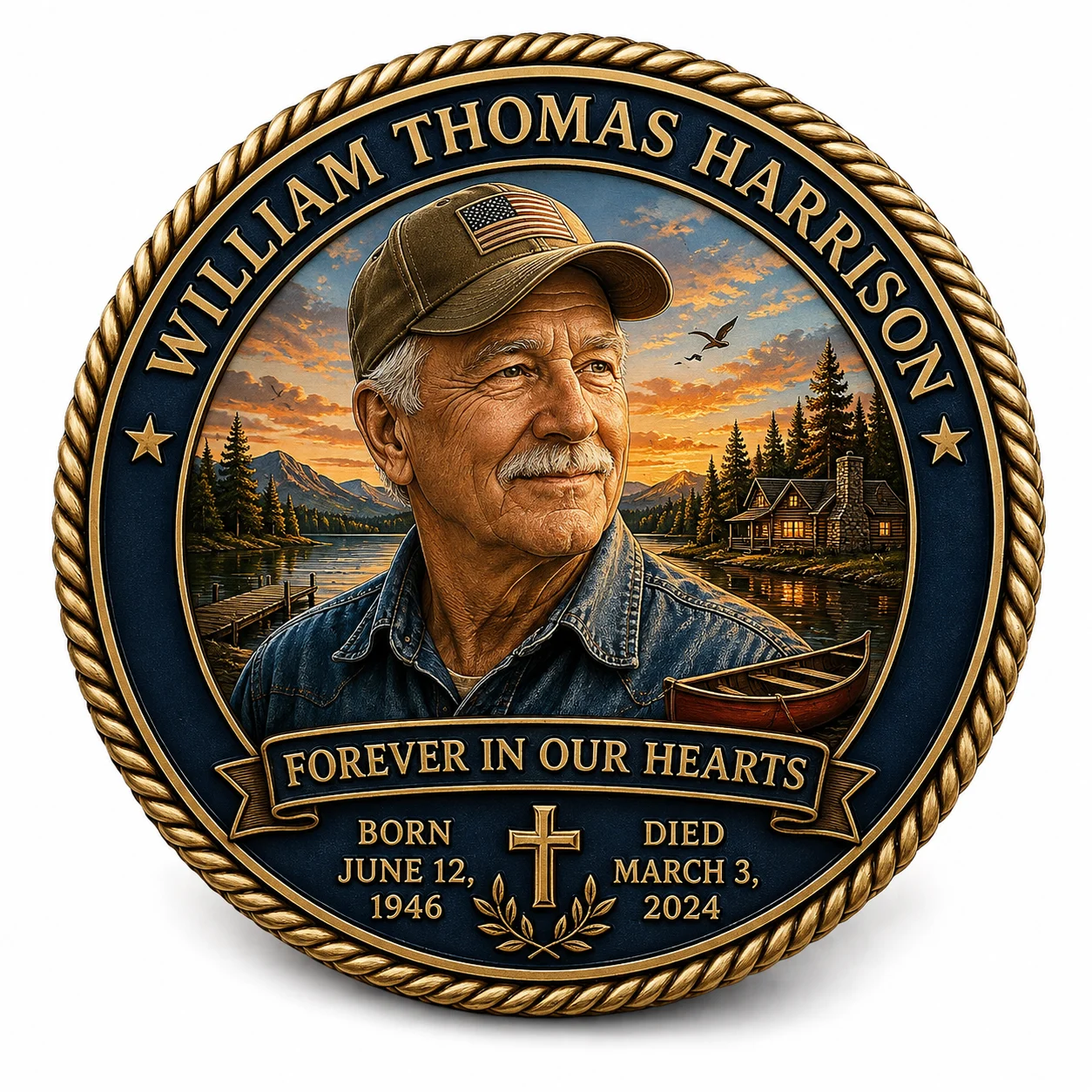 Detailed custom Bristol Tennessee car club challenge coin
